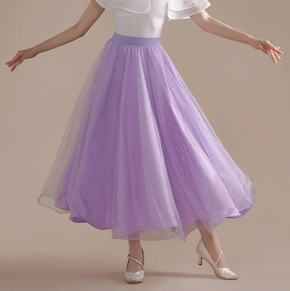 Midi Dress Viennese Waltz Rose Powder Ladies High Quality Broken Diamond Ballroom Dance Elegant Pink Ballroom Dance Black Skirt