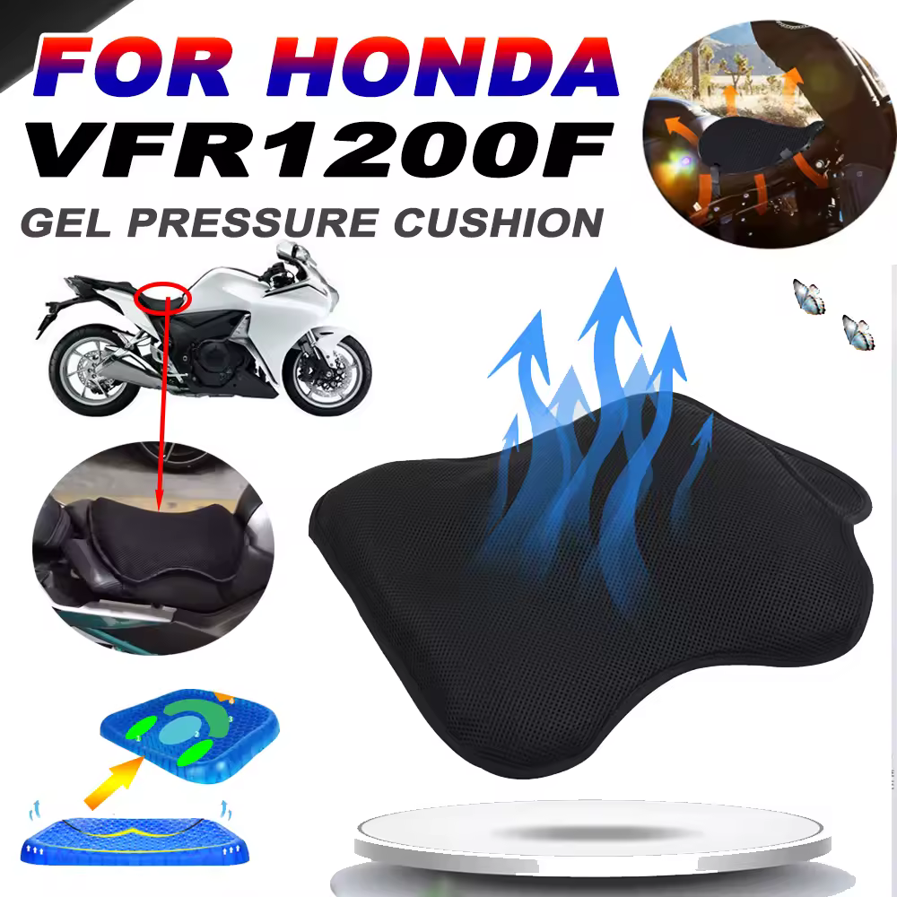 Per HONDA VFR1200F VFR 1200 F VFR 1200F tutto l'anno 2018 Accessori Moto Traspirante Limitatore di Pressione Gel Fodera per Cuscino del Sedile