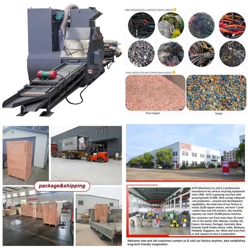 2026 Hot Scrap Recycling Copper Wire Granulator Separator Equipment for Sale Machine V-S10 150-200KG/H