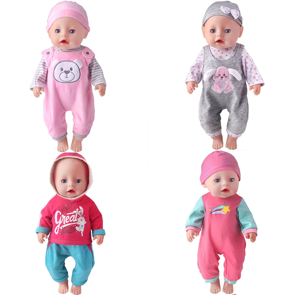 43CM Doll Girl And 18Inch Doll Fashion Set Doll Color Matching Cute Fashion Dressing Doll COS Clothing Props Doll Accessories