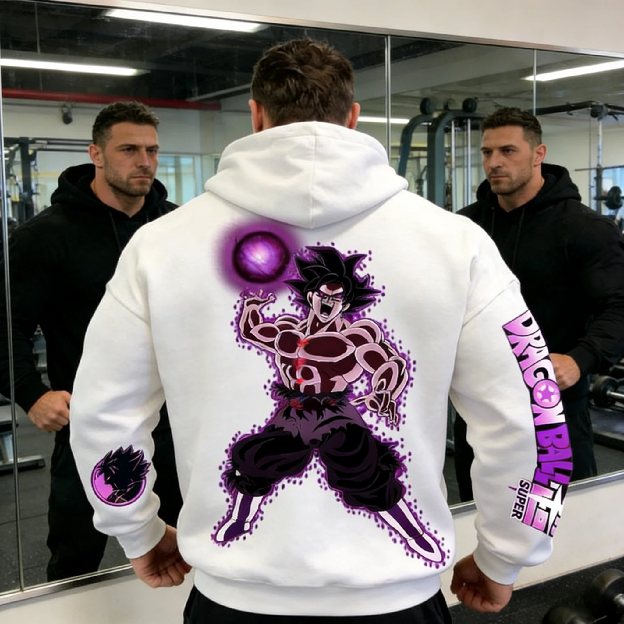 

2026 Autumn Winter Dragon Ball Retro Goku Print Hoodie Men 100% Cotton Oversized Gym Sweatshirt Vintage Streetwear Unisex Loose