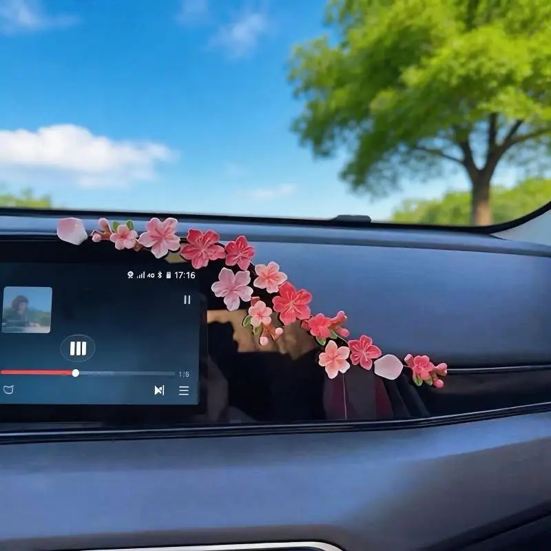 3D Floating Cherry Blossom DIY Resin Decals Ideal Gift for Girls 8/32 Pack for Car E-Vehicle Rear Luggage Notebook Decor