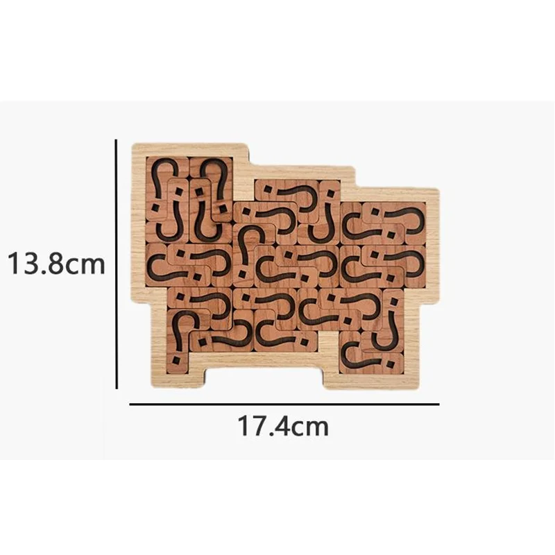 New Creative Wooden Brain Teasers Mind Puzzles Educational Game High Difficulty Level