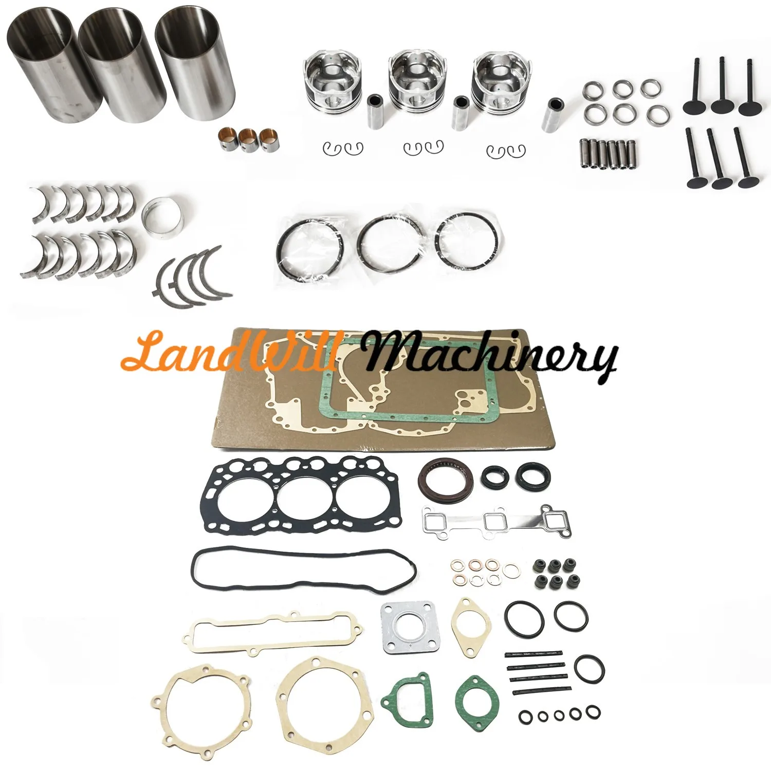 L3E Engine Overhaul Rebuild Kit Fits Doosan Excavator DX15 DX18 Solar 015 PLUS