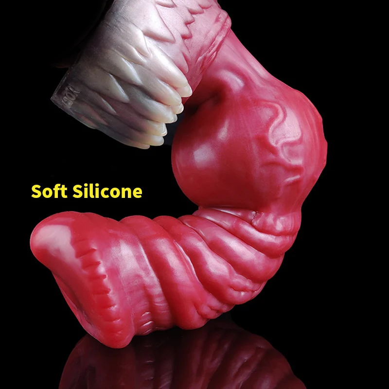 YOCY 13.2 Inch Giant Wolf Dildo Fantasy 9.5CM Thick Knot Dildo Silicone Sex Toy Masturbator Animal Penis With Strong Suction Cup