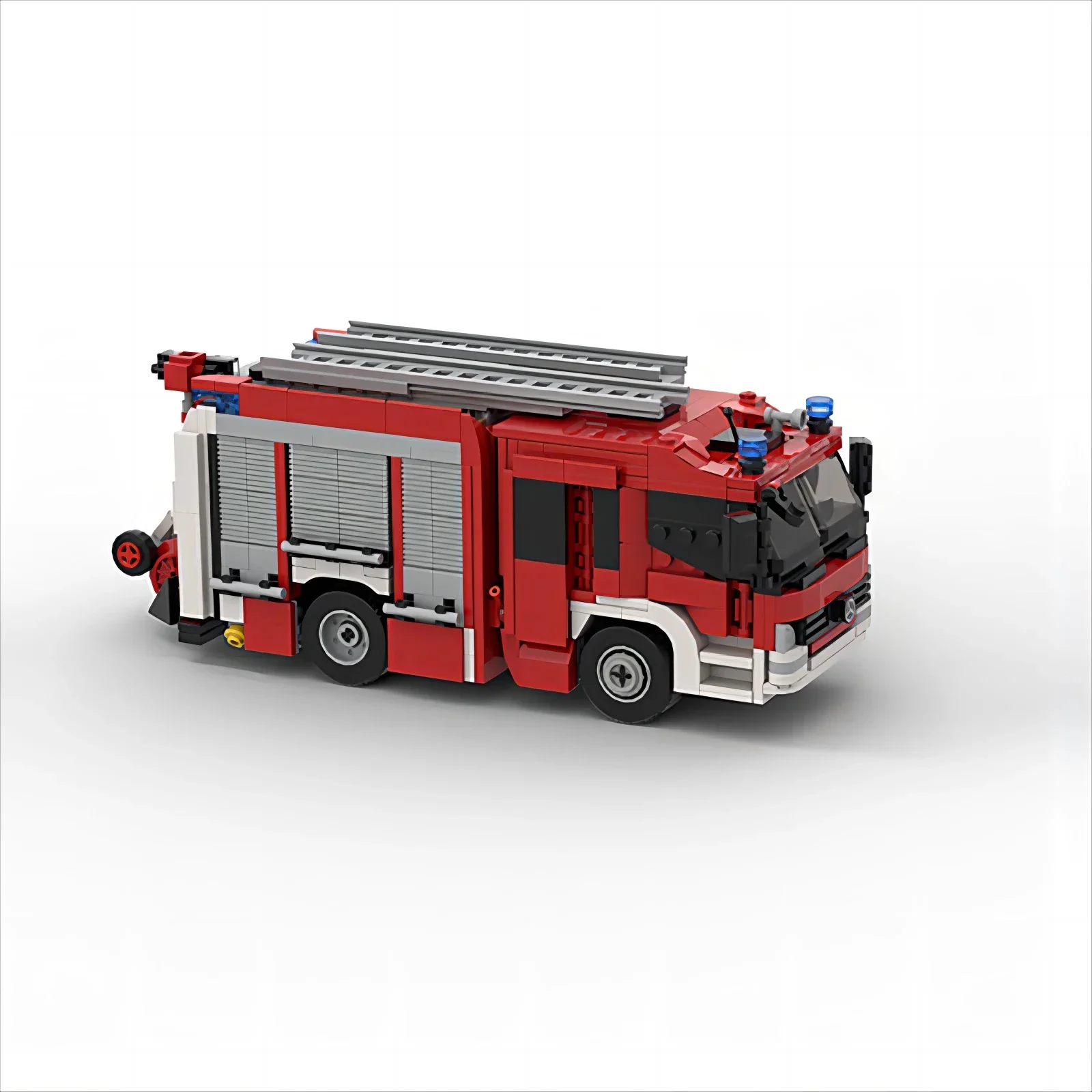 1019PCS MOC City Fire Truck Building Blocks Set Transport Vehicle Rescue Tower Ladder Model Bricks Assembly Toys Kid Boy Gift