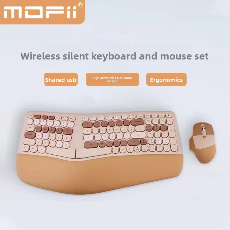 Ergonomic Wireless Keyboard Mouse Combo Leather Wrist Rest Keys Full Size Multimedia G Usb Receiver Dpi Desktop Laptop Office
