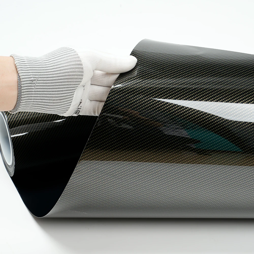 

Индивидуальная глянцевая 4D пленка из углеродного волокна для авто, виниловые пленки для модификации интерьера автомобиля