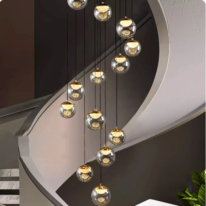 Modern home decor led lights pendant light lamps forstaircase Chandeliers for living room hanging light indoor lighting