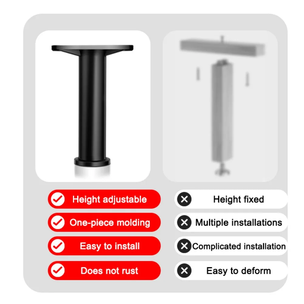 1Pcs Universal for Chair Table Adjustable Load Bearing Heightening Floor Protector Bed Beam Support Bearing Bracket Sofa Leg