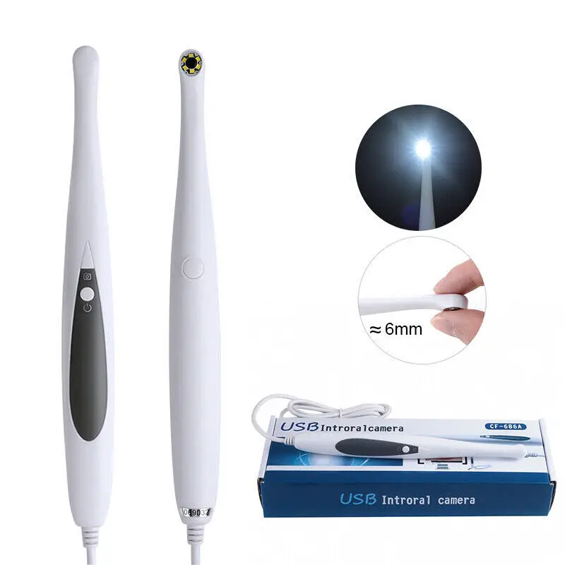 USB Dental LED Intraoral Camera 13MP High Resolution 6mm Super Mini Lens Automatic Focusing Intra Oral Examination Camera for PC