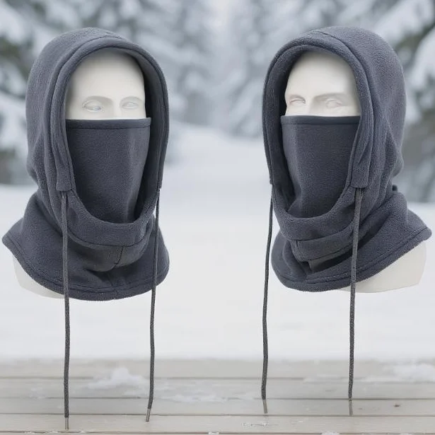 1 piece windproof warm head cover, cornice free headband, winter facial mask, neck warm hood, warm wool