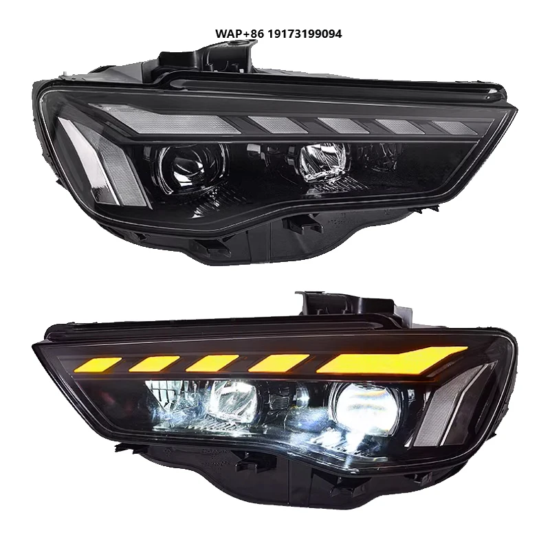 

Для-Audi A3 8 В фары Sportback 2013 2016 автомобильные аксессуары светодиодные фары A3 обновленные A4 свет DRL проекторы