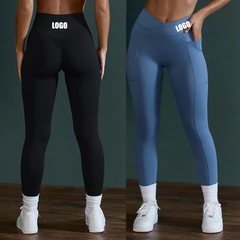 

Custom LOGO Women's Nude Tight High Waist Yoga Pants with Hip Lift, Elastic Peach Hips Sports Fitness Running Pants