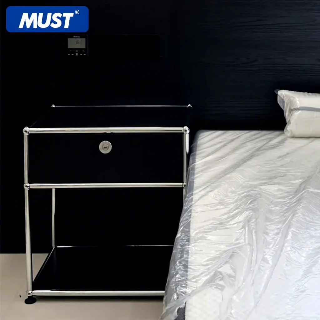 

Bulk Order Customizable Factory Direct Sales Modular Bedside Table Stainless Steel Metal Storage System for Bedroom/living Room