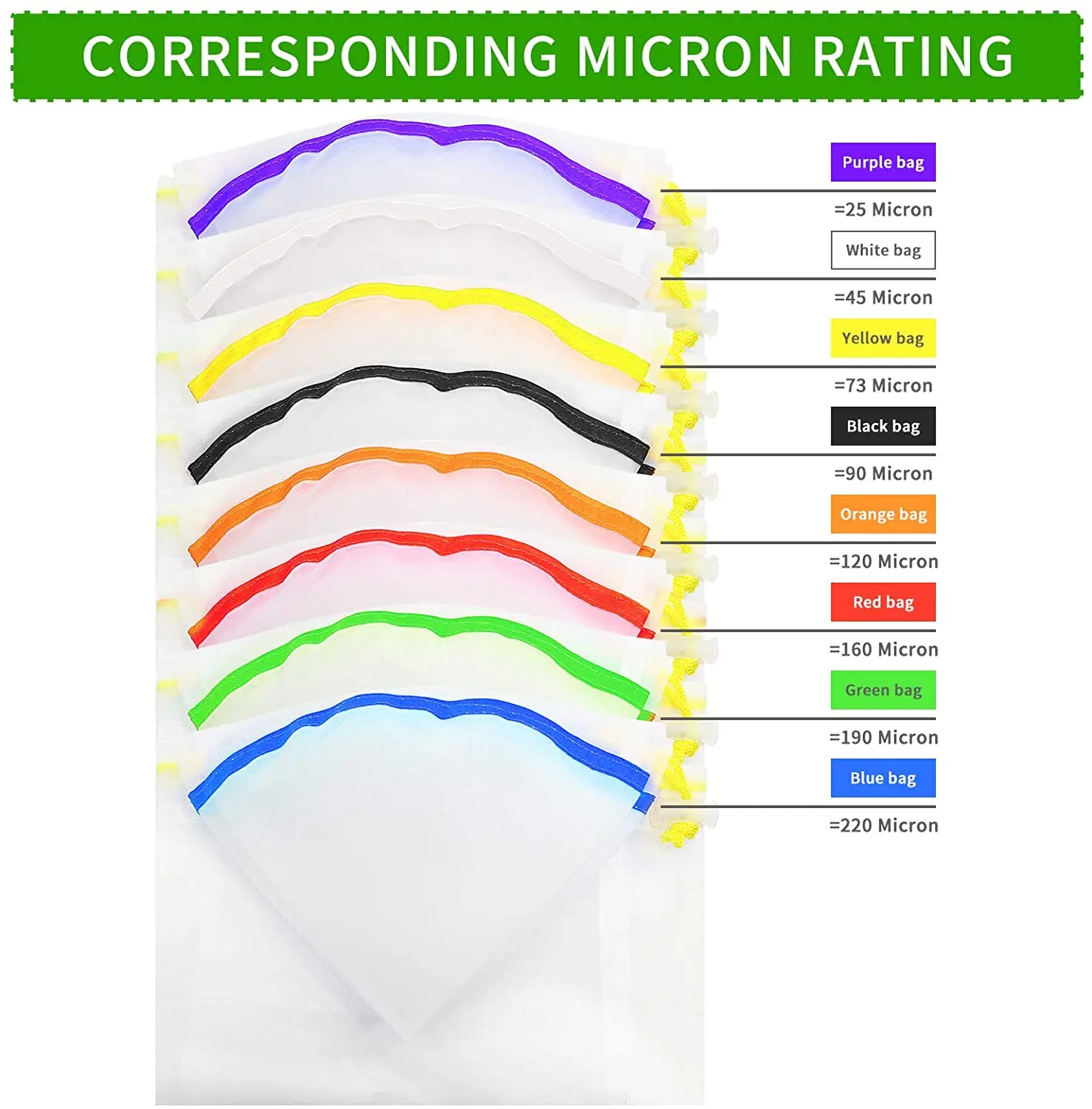All Mesh Bubble Hash Bag 10 Gallonen Kit Eisfilter-Extraktorbeutel für den Innenbereich – Detail 9