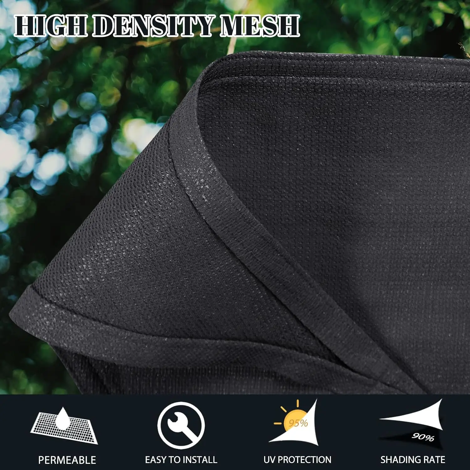Rectangle Sun Shade Sail 10x20FT, UV Block Canopy for Patio Backyard, Graphite Grey