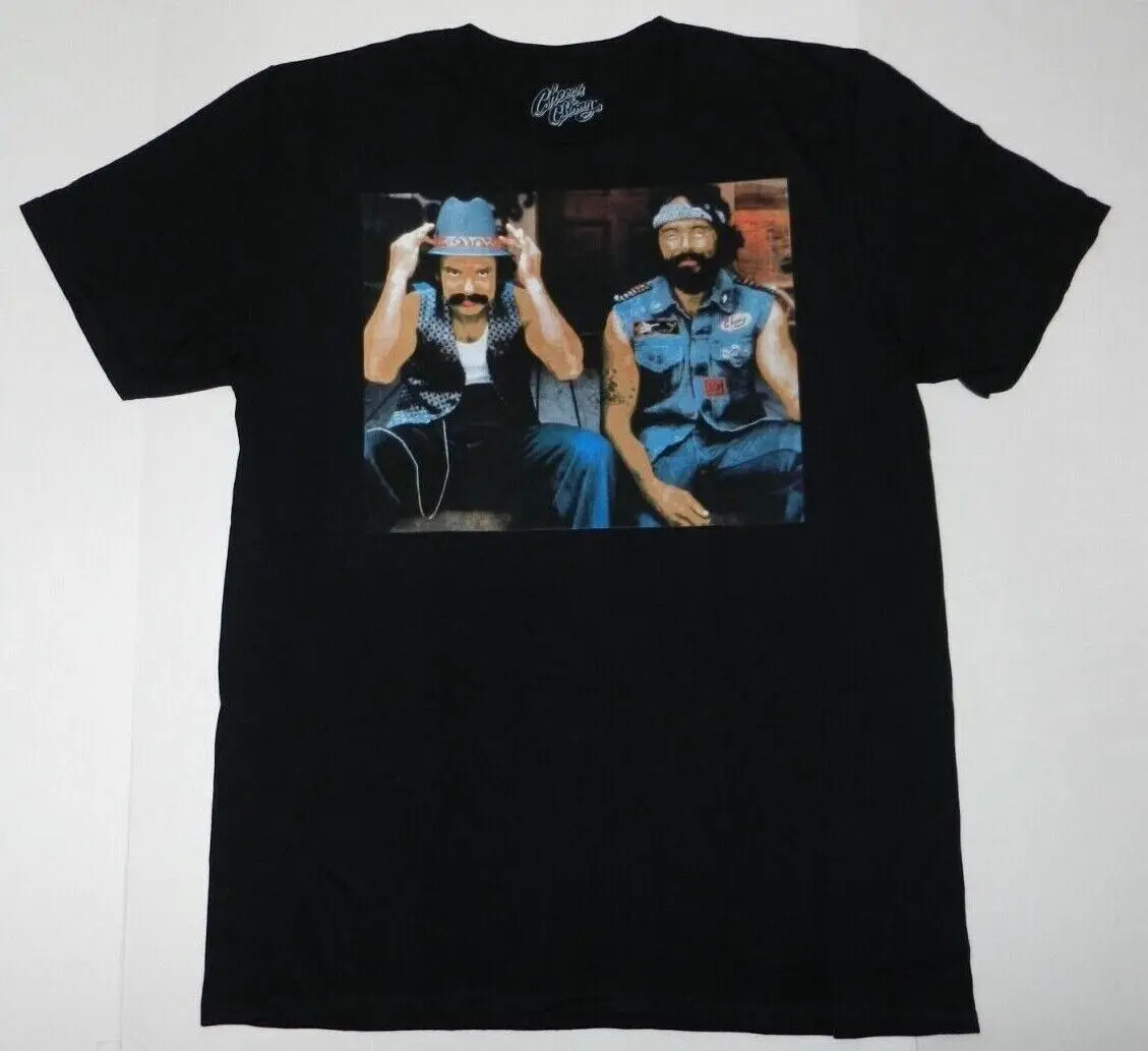 

Cheech And Chong Movie Hanging In Porch Black Tee Shirt New