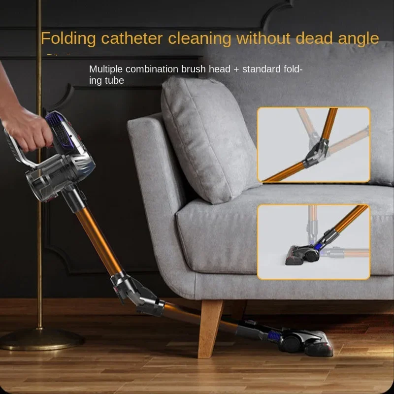 Wireless Vertical Vacuum Cleaner for Home Foldable Convenient Large Suction Power Carpet Cleaner Handheld Mite Removal Machine