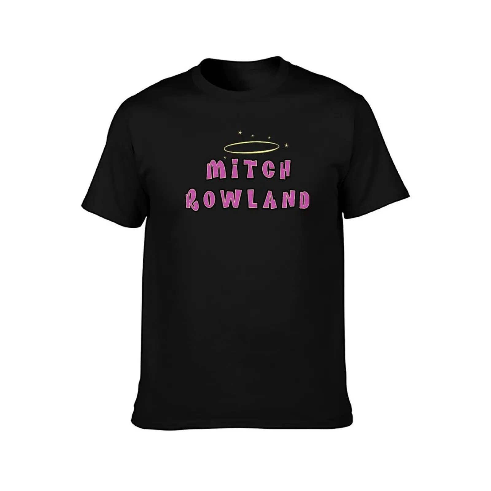 mitch rowland fine line T-Shirt Summer Casual Cotton Tee Oversized Streetwear Tops Vintage Graphic Print Unisex Men Women