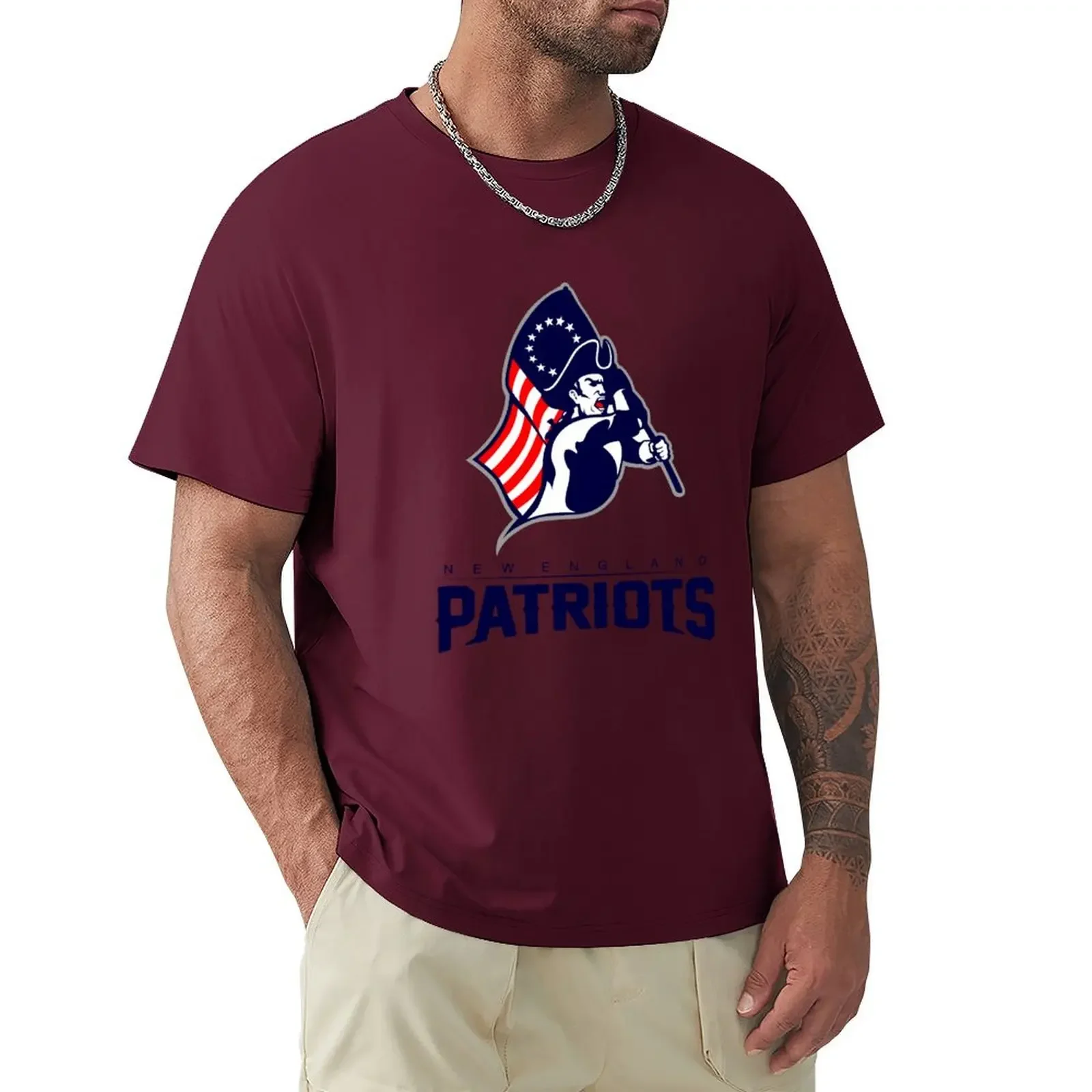 England Patriots T-Shirt summer clothing Blouse T-shirts for men cotton mens designer clothes new in tops & tees Short Sleeve