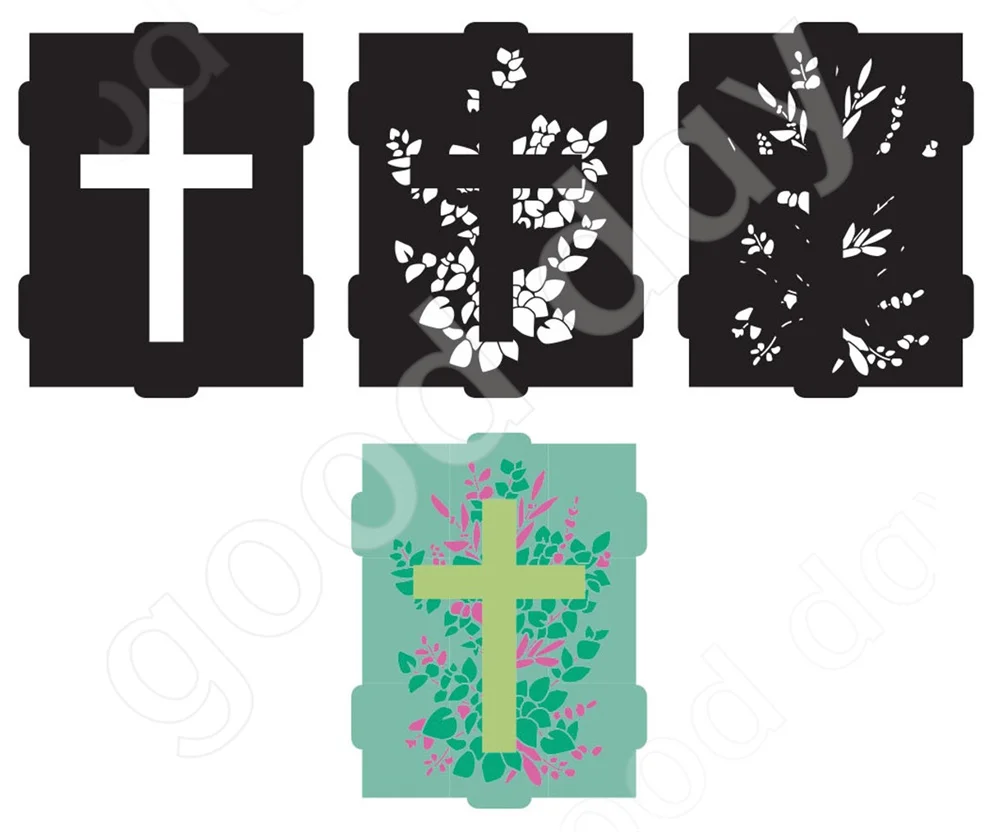 Garden Oval Cross Layered Production Stencil Scrapbook Diary Decoration Embossing Template Diy Greeting Card Handmade 2023 New