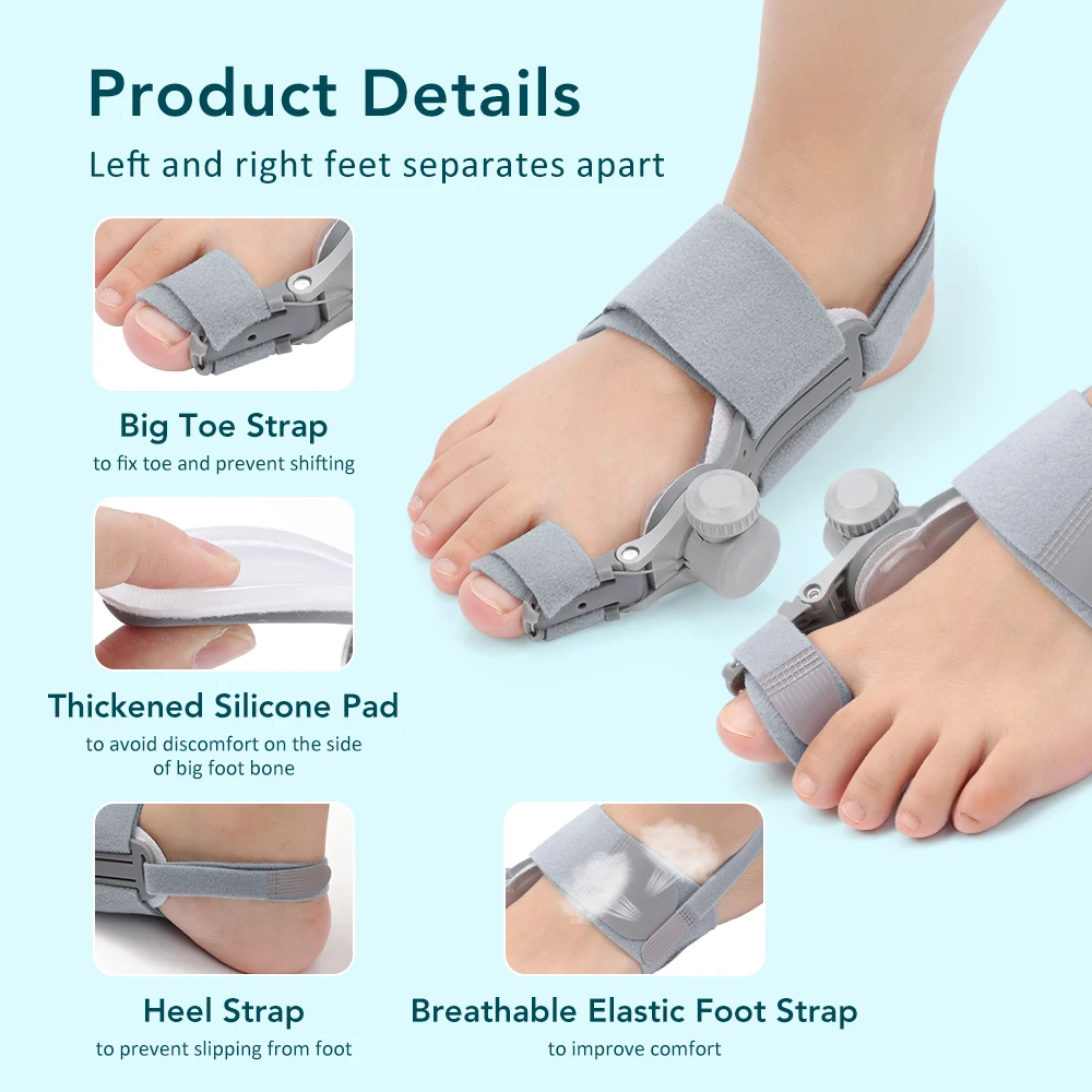 Attelle d'oignon réglable, redresseur de gros orteils, orthèses de Correction d'hallux Valgus, Correction des os du pied et du pouce, correcteur d'oignons