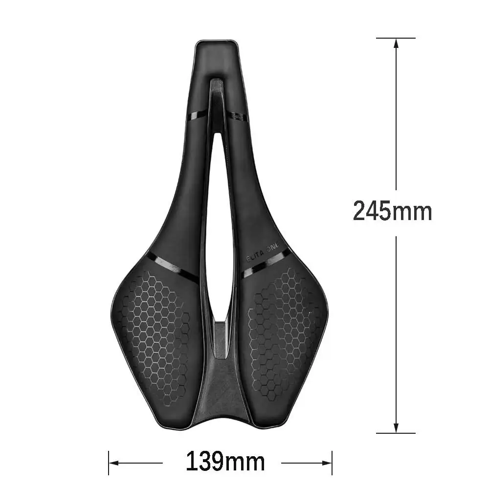 MTB/Road Bike Saddle 245x139mm UD Carbon Bare Carbon Rails Nylon bottom shell ultra-light 135g comfortable saddles