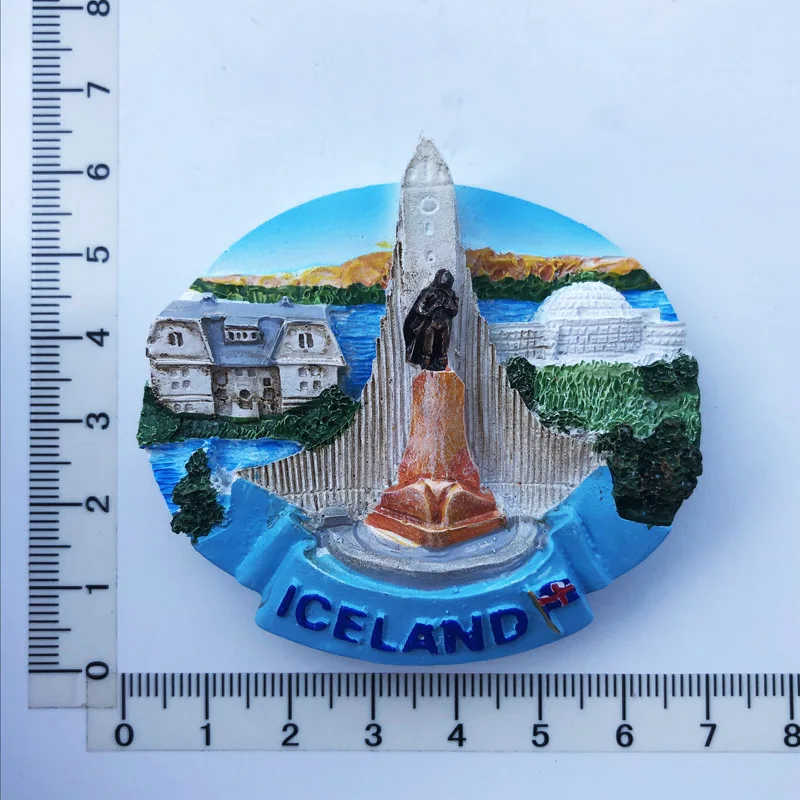 

Iceland Fridge Magnet Cultural Landscape Tourism Souvenir Resin Message Stickers Craft Decoration