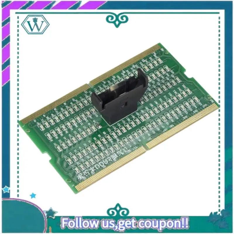 A75Q-DDR5 Laptop Motherboard Memory Slot Diagnostic Repair Analyzer Test SDRAM SO-DIMM Pin Out Notebook LED Tester Card