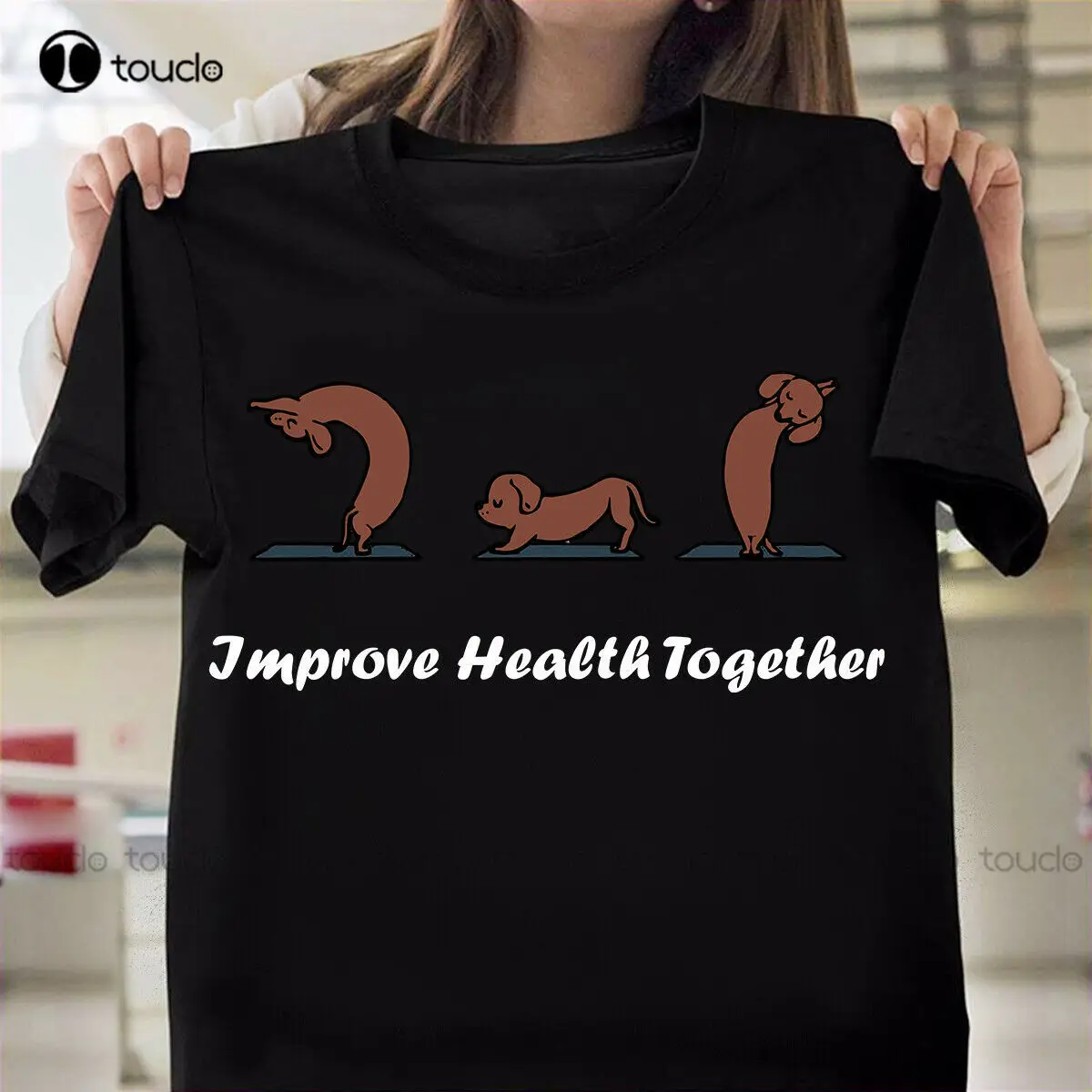 Improve Health Together Loving Dogs T-Shirt Unisex Funny Gifts Beer Shirts For Women Fashion Tshirt Summer New Popular Tshirt