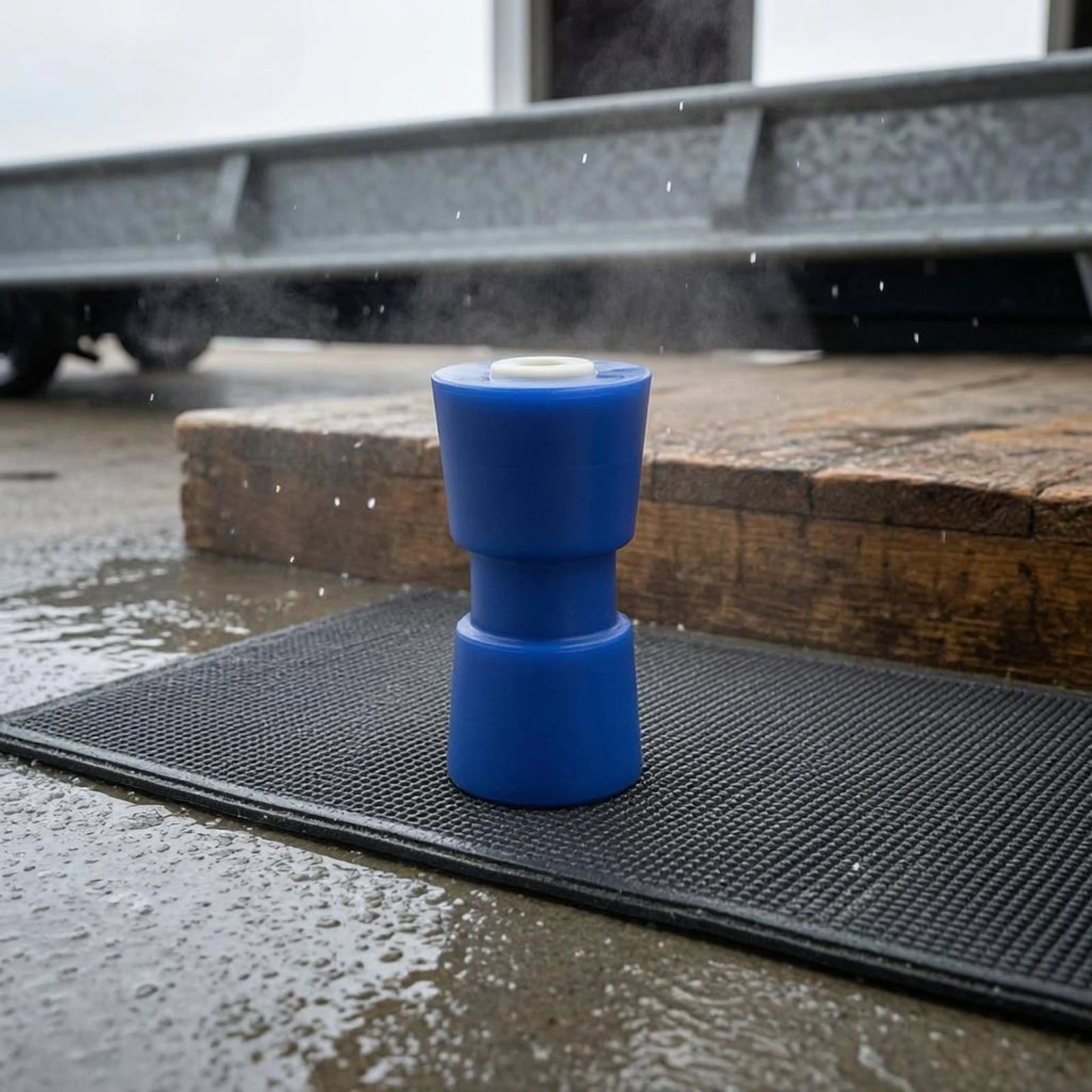 Boat Carrier Roller Narrowed Center Bottom Carrier Wheel Molded Cylindrical Roller Through-Hole Marine Hardware Stable Support