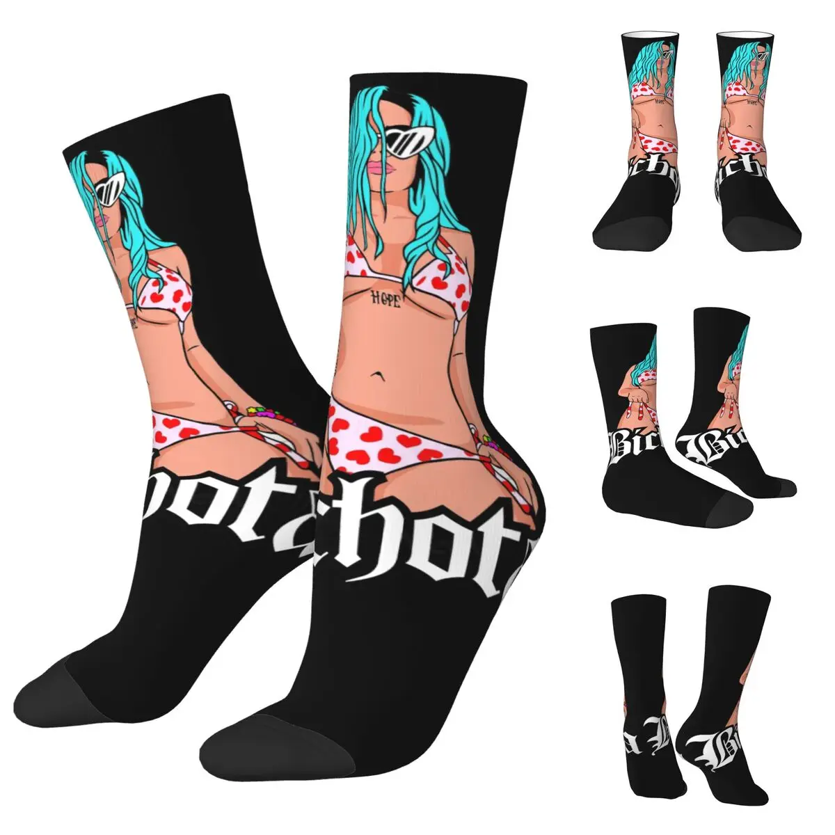 Singer Karol G Graphic Bichota Men Women Socks,Leisure Beautiful printing Suitable for all seasons Dressing Gifts