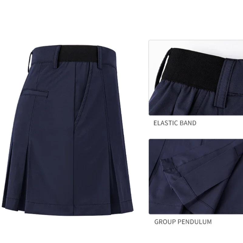 PGM Woman Golf Pleated Skirt Summer Autumn Anti-expose Tennis Sports Culottes Elastic Belt A-line Pleated Skirt Beautiful Legs