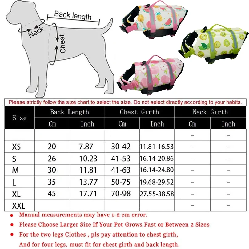 Summer Dog Life Jacket Reflective Adjustable Large Dogs Swimwear Safety Vest Surfing Sailboat Enhanced Buoyancy Pet Lifejackets view 2