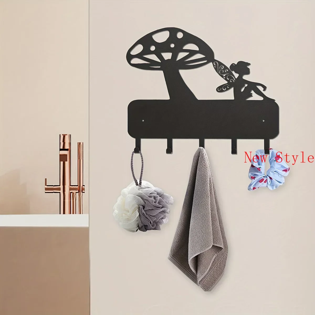 

CIFBUY Metal Mushroom Key Hangers, Wall Hangers Mounted Hooks, Household MultiPurpose Coat Bag Key Holder Decorative Hook Home D