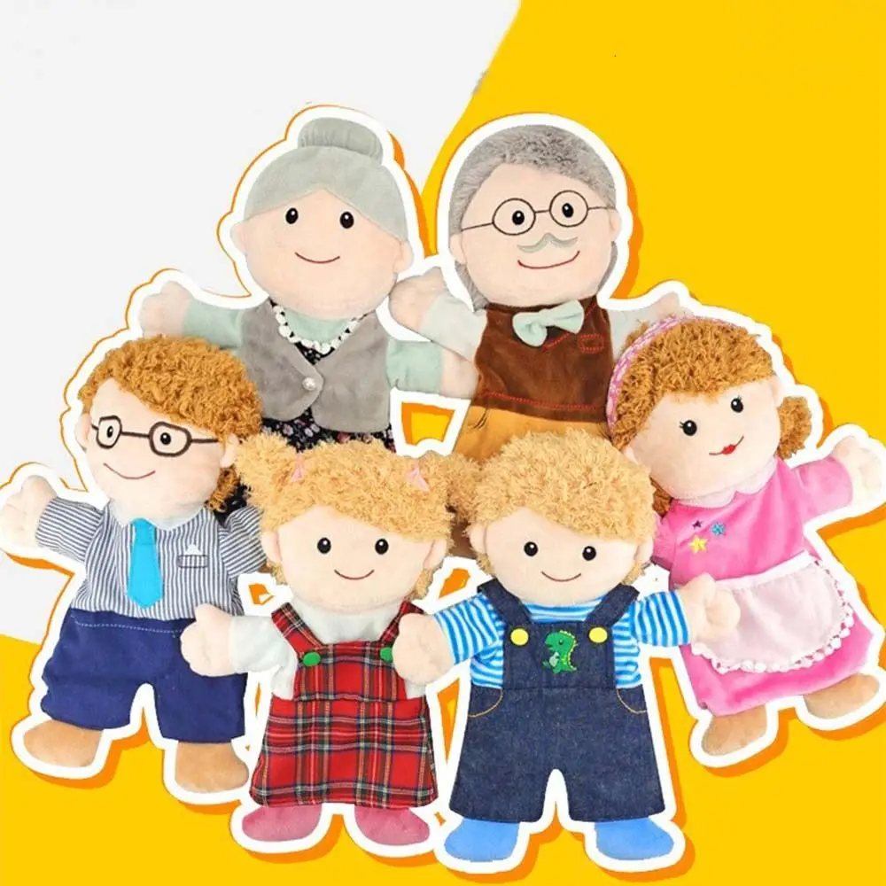 Toys Educational Playhouse Half Body Father Mother Family Puppet Hand Doll Puppet Plush Toy Hand Puppet Plush Doll Stuffed Toys