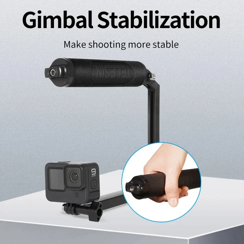 TELESIN Floating Portable Selfie Stick Tripod for Gopro Hero 13 12 11 10 9 8 DJI OSMO Action 5 4 3 Insta360 Gopro Accessories