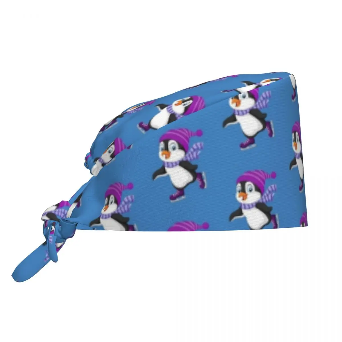 Bonés exfoliantes de animales de dibujos animados de pingüino, gorros quirúrgicos veterinarios de belleza para mascotas, gorros de trabajo médicos veterinarios de agencia de cuidado de mascotas Unisex