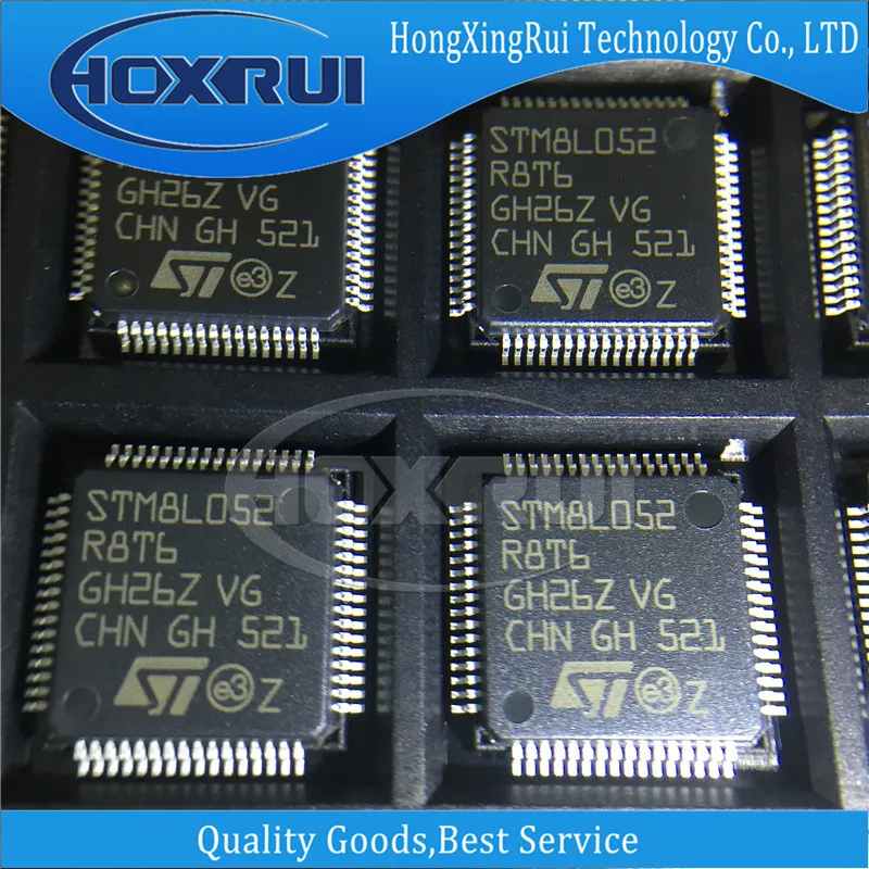 STM8L052R8T6 LQFP-64 STM8L052 MCU 8-bit Microcontroller Flash 64KB 4KB RAM 16MHz Ultra low power