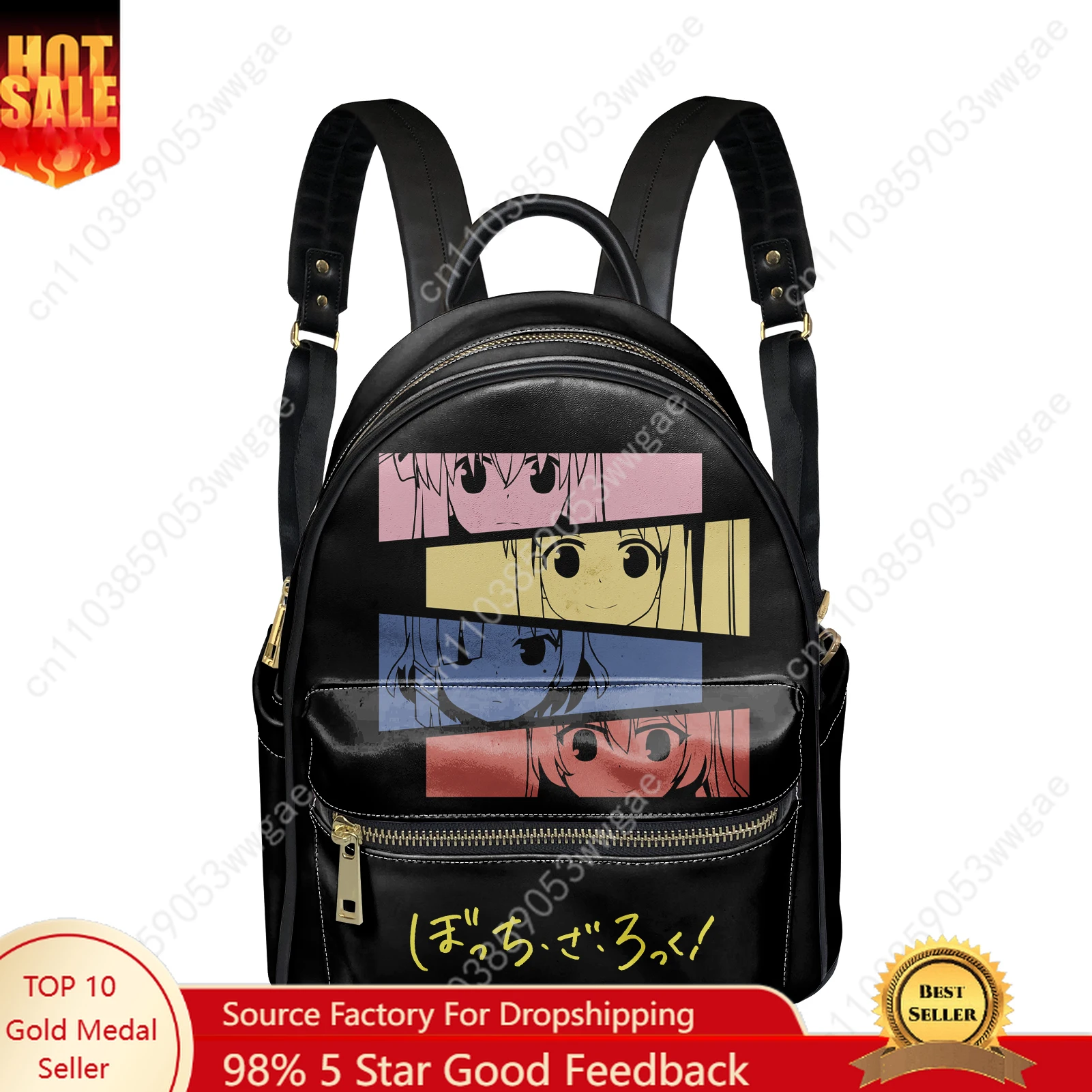 

Bocchi the Rock Backpack Women Man Knapsack Custom Text Image Double Shoulder Bag Business Travel Bookbag Rucksack Gift Daypack