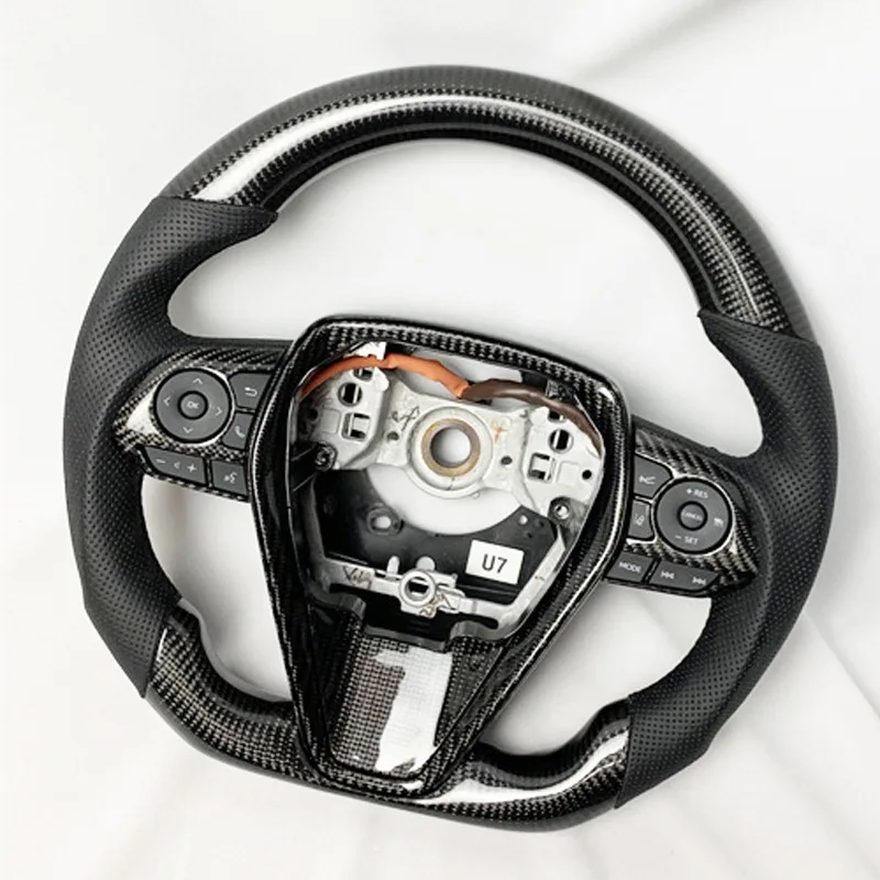 Half Perforated Leather Forged Carbon Fiber Steering Wheel 2006 For Lexus Rcf Is250 Is 350 2008 2007