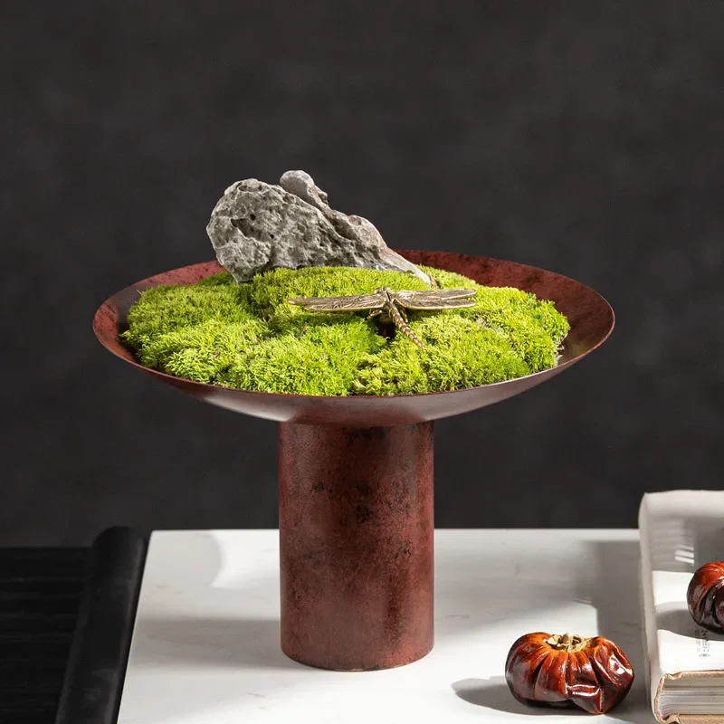 Eternal moss tea room model room Japanese tea ceremony flower arrangement simulation green plant decoration ornament