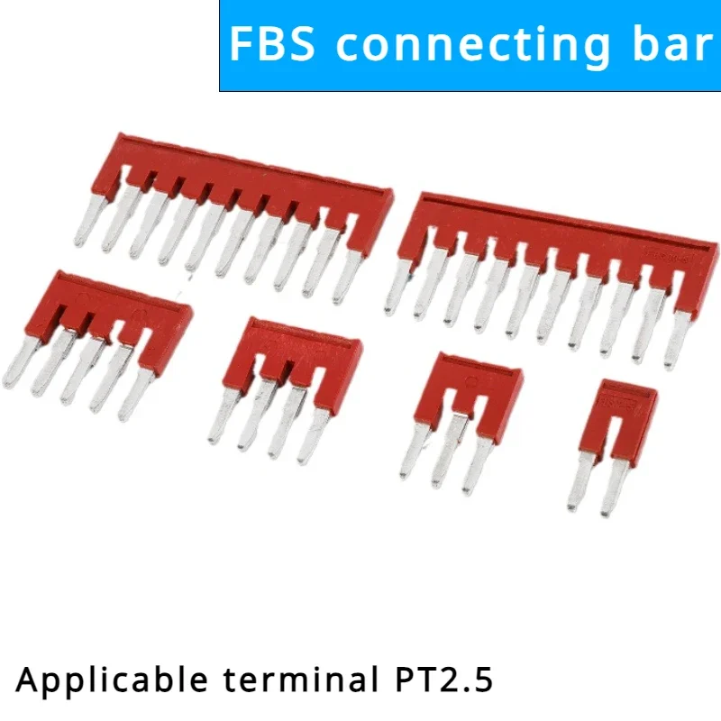50Pc FBS 10-5 Jumpers 2/3/4/5/10 Seat PT ST 2.5 mm DIN Rail Terminal Block Accessories Plug-In Bridge 2-5 3-5 4-5 5-5 10-5