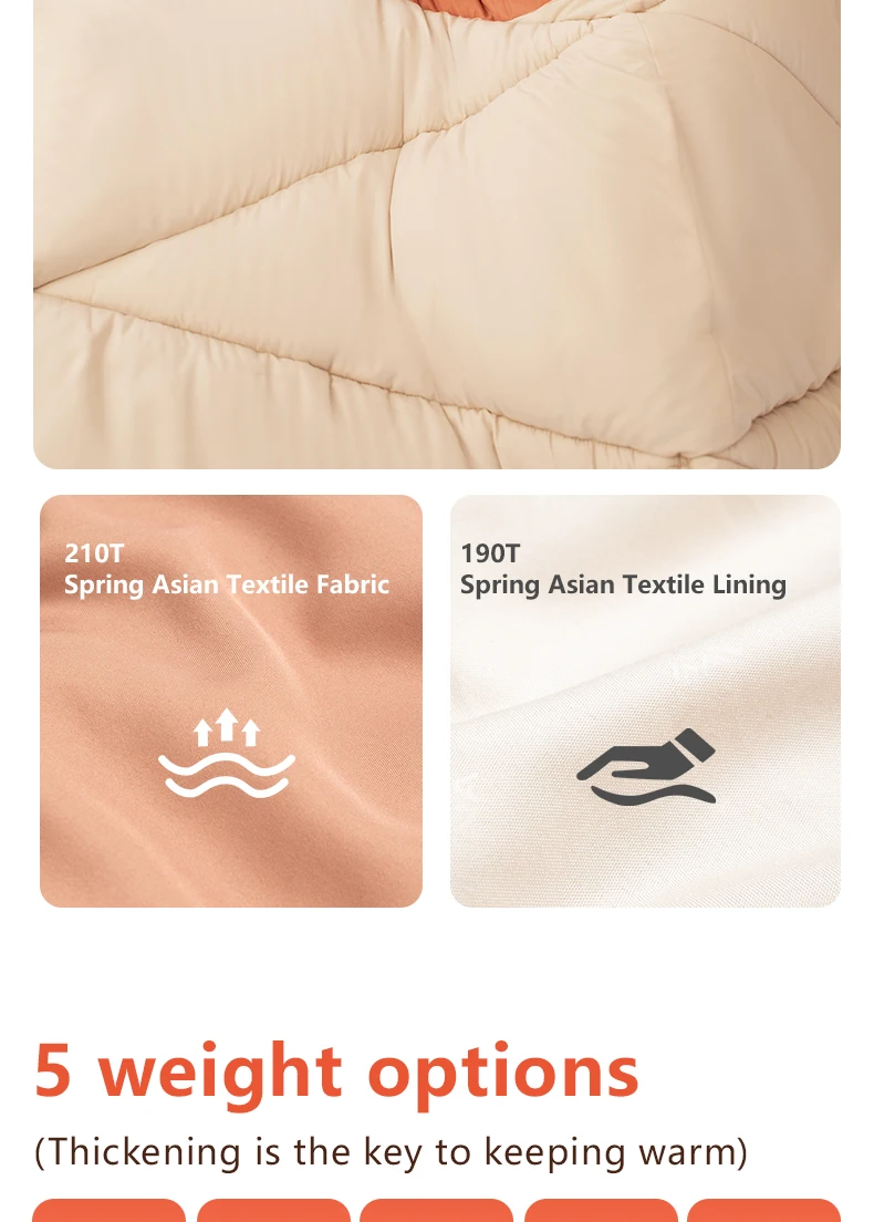 BISINNA Camping-Schlafsack, ultraleicht, für 4 Jahreszeiten, warmer Umschlag, Rucksackreisen, Baumwollschlafsack für Outdoor-Reisen, Wandern – Detail 3