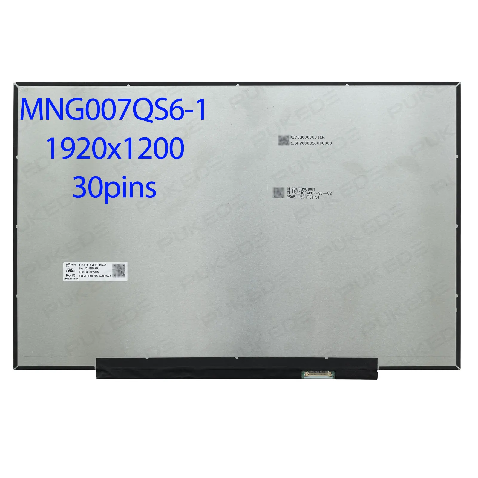 

16,0-дюймовый тонкий ЖК-экран для ноутбука MNG007QS6-1 FRU: 5D11P79826, замена матричной панели дисплея, 1920 × 1200 edp, 30 контактов