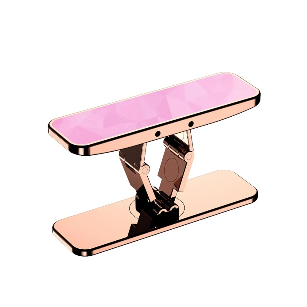 Luxury Mini Phone Holder 360° Rotating Invisible Metal Folding Phone Buckle Mobile Phone Kickstand Bracket Desktop Phone Bracket