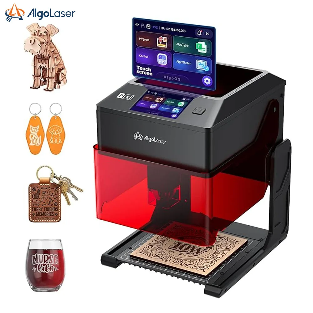 AlgoLaser Pixi Smart Laser Engraver 10W Portable Laser Cutter Machine with 3.5" Touchscreen & AlgoOS System Beginner & DIY Gift - view 3