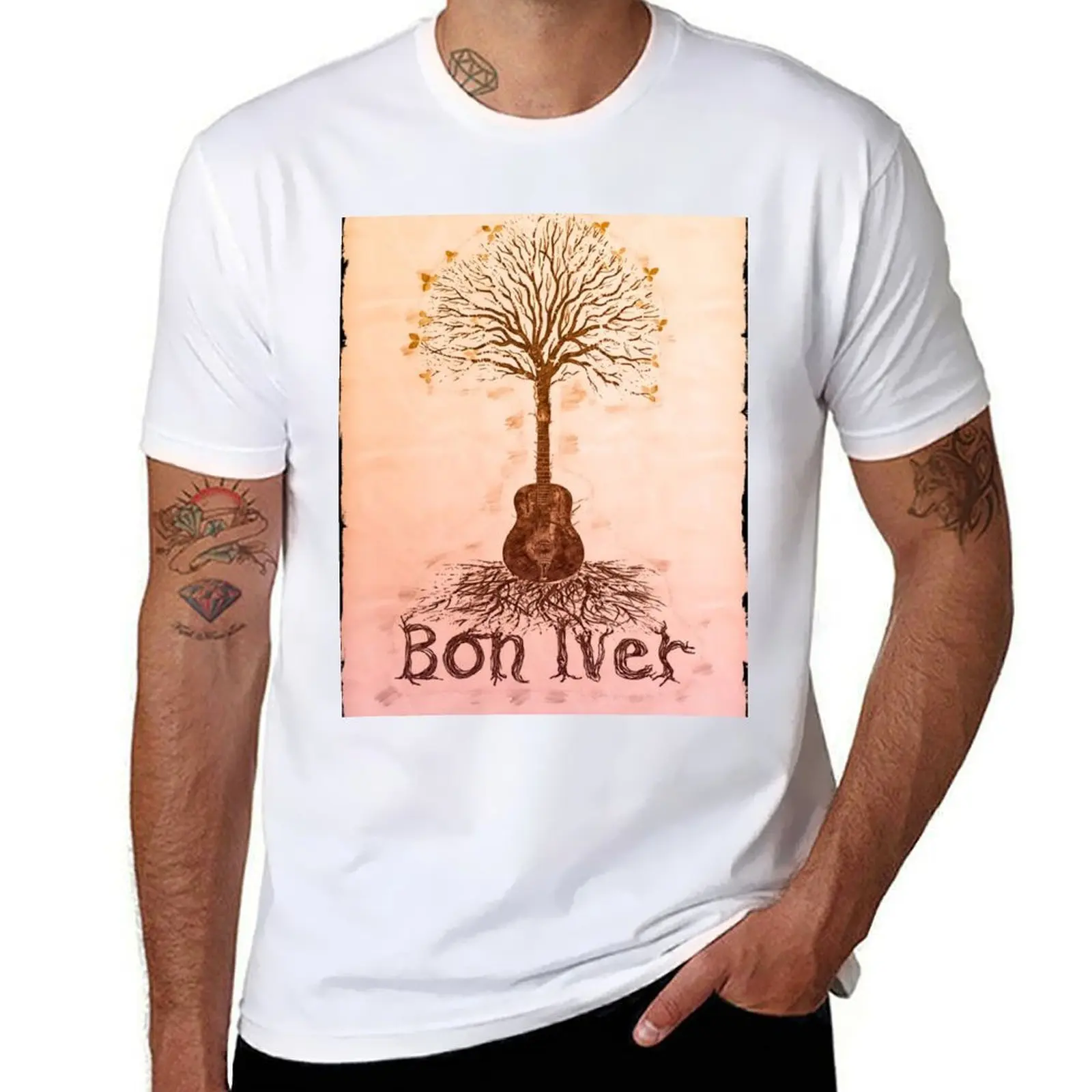 

Bon Iver and at once I knew T-Shirt t shirts for man graphic vintage man t shirt cotton T-Shirt