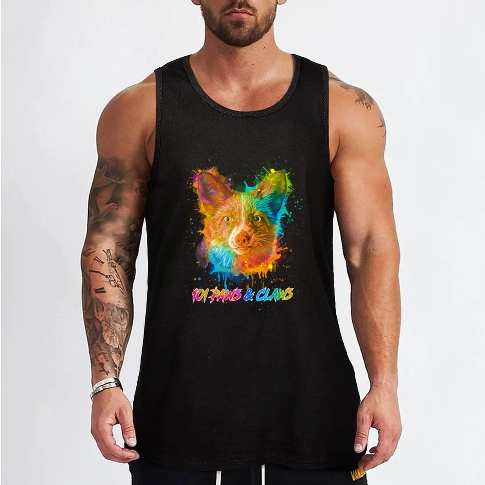 Grogu the Fox Tank Top anime t-shirts Vests sleeveless man shirts